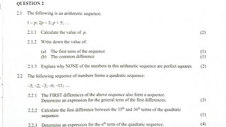 Gauteng 2023 Preparatory Examination Mathematics Paper 1  Prelim  Grade 12 Question 2 [upl. by Alwin]