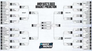 Bracket tips Andy Katz predicts entire 2022 mens NCAA tournament [upl. by Shult]