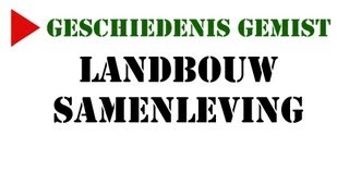 Geschiedenis Gemist  1 havovwo  Landbouwsamenleving MeMo 2007 H1 paragraaf 2 [upl. by Ainitsirk]