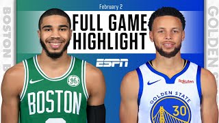 Boston Celtics vs Golden State Warriors FULL GAME HIGHLIGHTS  NBA on ESPN [upl. by Romeu737]