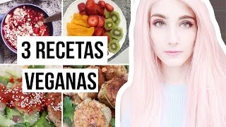 3 RECETAS VEGANAS FÁCILES ♡ ¿ QUE COMO EN UN DÍA [upl. by Sivrep]