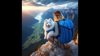 SamoyedEnjoyedSkydive ai cute samoyed trendingshorts puppies doglover dog fluffy animal [upl. by Herve]