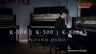 Spinning Globe The Boy and The Heron piano cover ft Kawai K300 K500 K800 AS Sound Demo [upl. by Nahtam]