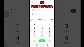 jio free data 2024  jio free net  Jio free 1GB data new code 2024  jio free data shorts [upl. by Dominica]