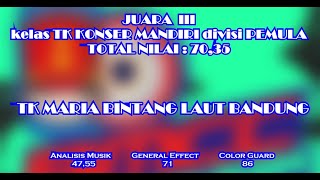 Juara III TK Konser Mandiri Div Pemula TK MARIA BINTANG LAUT BANDUNG BMCC 2024 [upl. by Drarig]