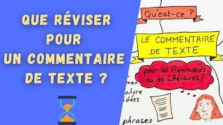 COMMENTAIRE DE TEXTE AU BAC FRANÇAIS 2024  Que réviser pour réussir [upl. by Joann321]