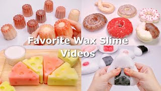 【ASMR】40分間割る❗️いろんなパキパキスライムたち💥【音フェチ】Favorite Wax Slime Videos 다양한 왁스 슬라임 요약 [upl. by Radec]