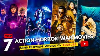 Top 7 Action Horror War Hollywood Movies on YouTube  Prime Video  Mx Player  Movie Screen [upl. by Modestia]