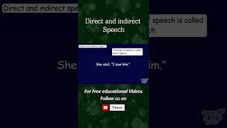 Direct and indirect speech [upl. by Adiv]