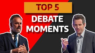 Jordan Peterson and Sam Harris EPIC TOP 5 DEBATE MOMENTS  MustSee Clips [upl. by Ellehcyar]