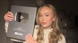 ASMR LIVE unboxing my 100k play button  ˚⋆˚⊹ [upl. by Nalehp235]