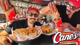 FIRST TIME TRYING THIS VIRAL COMBO  Raising Canes Crispy Chicken amp Texas Bread in Dubai [upl. by Grube443]