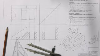 How to find the sectional front view and sectional right view using two separate cutting planes [upl. by Tracee]