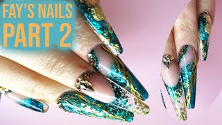 Encapsulating Gel Polish in Acrylic  Fays Back Part 2 [upl. by Calandra]