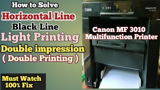 Horizontal Line Black Line Light and Double Print Problems amp Solutions in Canon MF3010 Printer [upl. by Townsend]