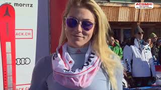 AUDI FIS Ski World Cup  womens downhill  St Moritz SUI Dec 9 2023 the first 27 athletes [upl. by Konyn]