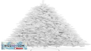 Casafield 6FT White Spruce Artificial Holiday Christmas Tree with Sturdy Metal Stand Review [upl. by Isdnil]