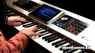 Roland Fantom G8 Piano sound Layers Live Mode online video cutter com [upl. by Assi]