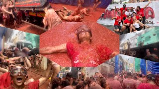 WORLDS BIGGEST TOMATO FIGHT IN SPAIN 🇪🇸  LA TOMATINA 2024 VLOG 🍅  FIRST TIME EXPERIENCE IN BUÑOL [upl. by Glaudia169]