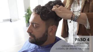 Prótesis Capilares  Adaptación Masculina 6 pasos [upl. by Cheatham]