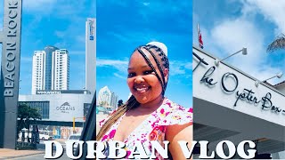 DURBAN VLOG The Oyster Box  Oceans Mall  Platinum Walk Beach Walk  PART 1 OF 2 [upl. by Ocir]