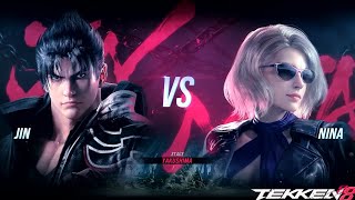 Jin VS Nina Tekken 8 Gameplay 🔥  tekken8 tekken8gameplay [upl. by Jacoby]