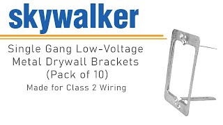 SKYLVB10 Single Gang LowVoltage Metal Drywall Bracket 10 Pack [upl. by Jackson]