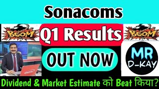 Sonacoms Q1 results 2025  Sonacoms share latest news  Sonacoms share latest news today [upl. by Zacherie849]