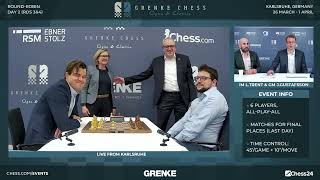 Magnus Carlsen vs Maxime VachierLagrave GRENKE Chess Classic 2024 Round 4 [upl. by Weiner258]