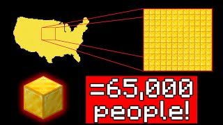 Minecraft Shows the True Countries Population Size [upl. by Notsgnik325]