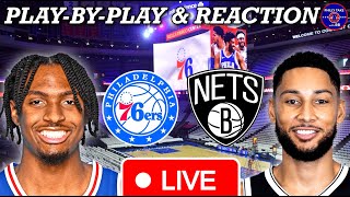 Philadelphia Sixers vs Brooklyn Nets Live PlayByPlay amp Reaction [upl. by Kelleher]