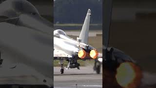 Amazing Vertical Climb  Eurofighter Typhoon Afterburner Take Off shorts raf [upl. by Hedy34]