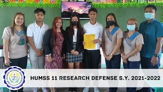 RESEARCH DEFENSE GRADE 11 HUMSS SAN JACINTO NATIONAL HIGH SCHOOL [upl. by Nneb]