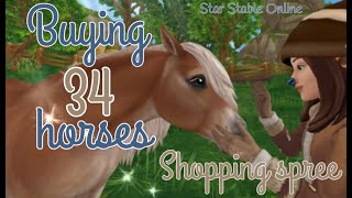 Buying 34 new horses  Shopping spree Star Stable Online [upl. by Anaitak922]