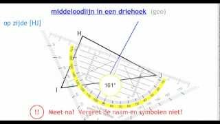 middelloodlijn in een driehoek geo [upl. by Myron988]