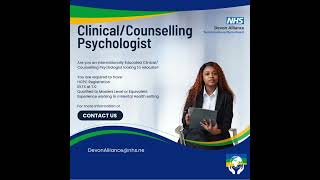 We are hiring ClinicalCounselling Psychologists [upl. by Assiroc]