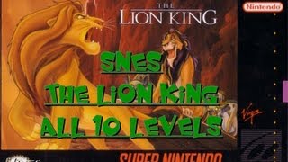 Super Nintendo The Lion King all 10 Levels from the year 1994 [upl. by Aurelius]