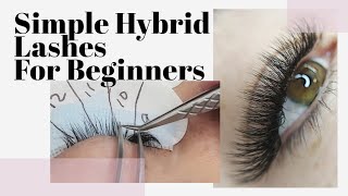 How To HybridMixed Lash Extensions For Beginners [upl. by Helmut]