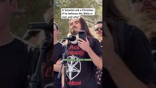 A Satanist ask a Christian if he believes the Bible is real and why apologetics apologeticsguy [upl. by Naus]