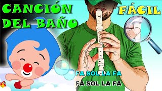 A Bañarme  Plim Plim  Flauta Fácil  Tutorial  Cover  Karaoke [upl. by Trautman760]