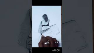 Easy girl backside drawing  girl drawing step by step pencil sketch drawing art youtubshort [upl. by Justen]