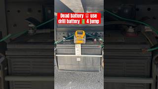 DIY using Dewalt battery to start work truck dewalt diy automobile [upl. by Ynaffik]