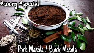 Pork masala  pandi curry Masala  coorg pork masala  black masala  how to make pork masala [upl. by Onifur]