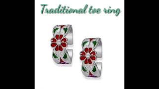 Traditional silver toe rings velli metti silver metti design Hemas video channel [upl. by Fey660]