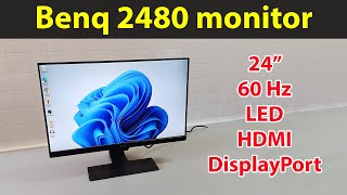 Monitor Benq GW2480 24” – 24 polegadas Full HD 60 Hz IPS LED VESA HDMI DP VGA… specs [upl. by Pedroza]