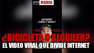 Bicicleta o alquiler El vídeo viral que divide Internet ¿qué escuchas tú [upl. by Lechar128]