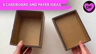 DIY 8 Сardboard and Paper Ideas [upl. by Millisent260]