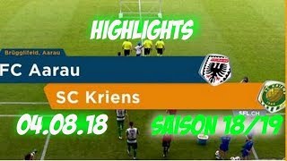 Highlights Fc Aarau vs SC Kriens 040818 [upl. by Mittel]