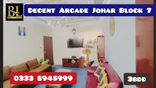 Decent Arcade Gulistan e Johar Block 7  3 Bedroom Apartment [upl. by Mountford240]