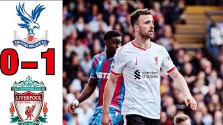 Diogo Jota fist half goal vs Crystal Palace  2024 premier league [upl. by Yngad]